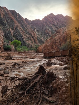 big sure fire grand canyon flood